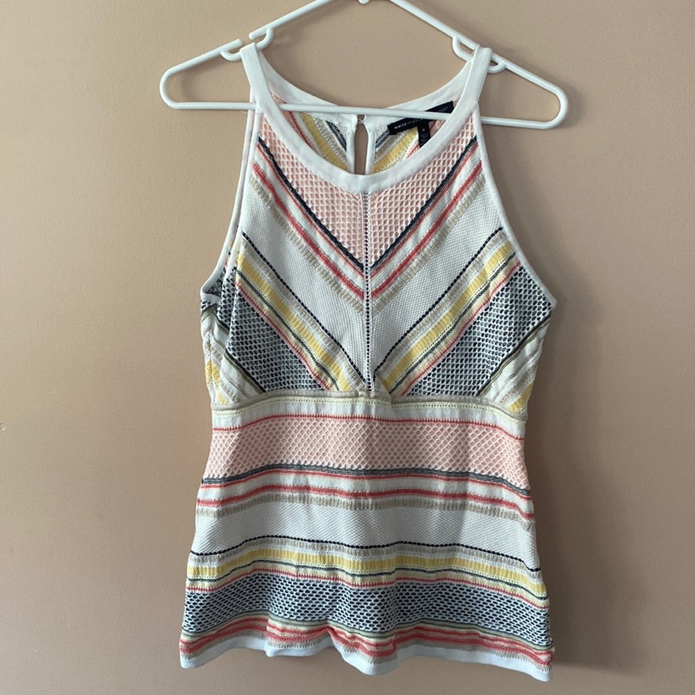 White House Black Market Multicolor Striped Tank Top